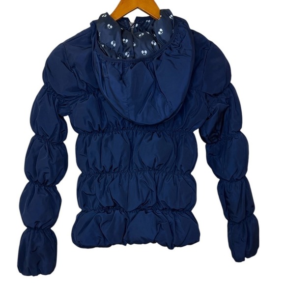 Bethany Mota Jacket Women X Small Navy‎ Hooded Puffer Full Zip Preppy Winter - Picture 3 of 6